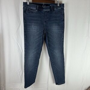 J. Jill Denim Perfect Jeggings Womens M Petite Blue Stretch Pull On Length 26.5